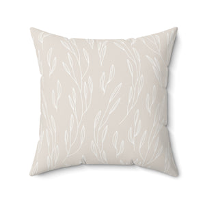 Subtle Botanical Grace Square Pillow