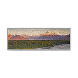 Golden Sunset on Denali Range, Alaska