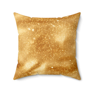 Golden Radiance Square Pillow