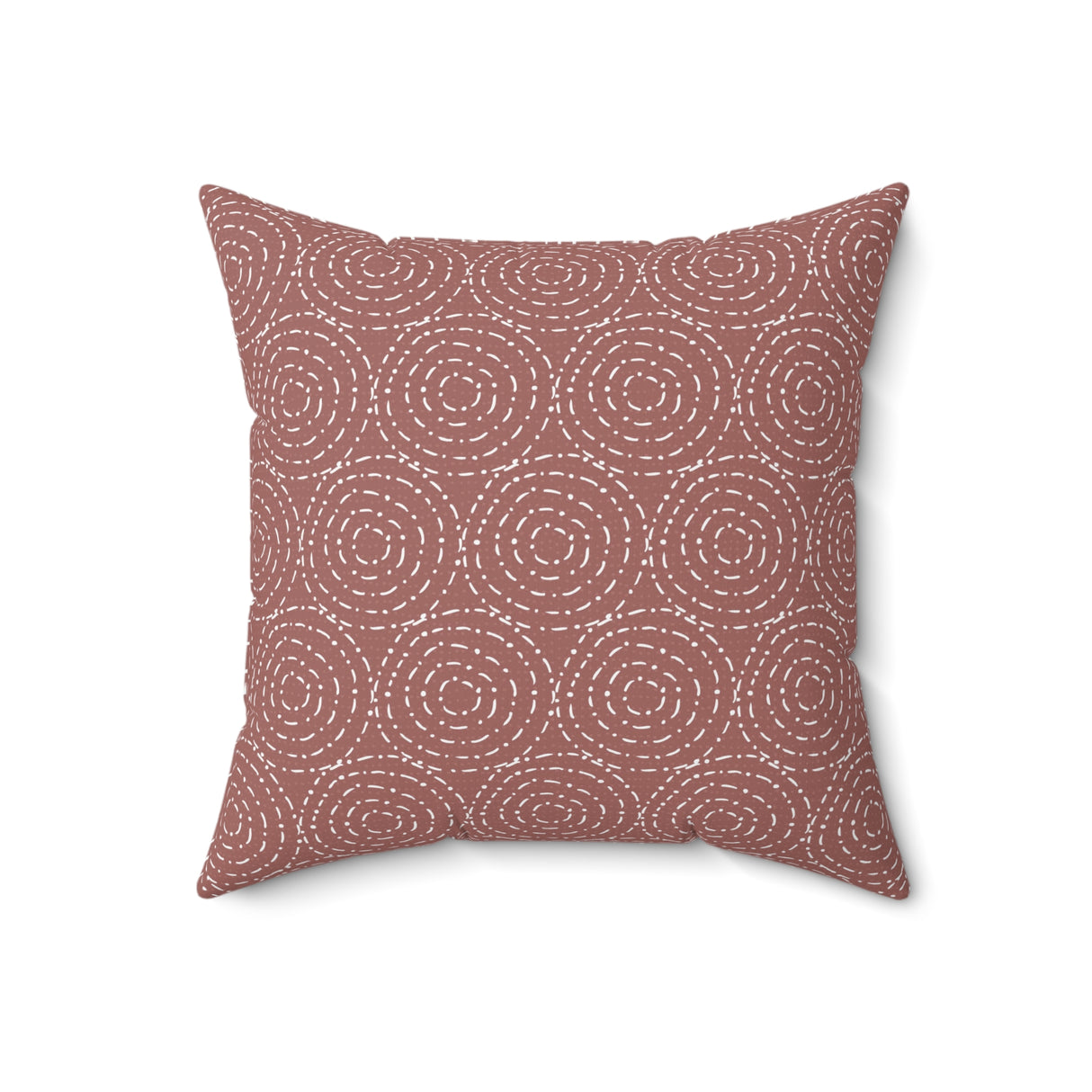 Hand-Stitched Circle Square Pillow