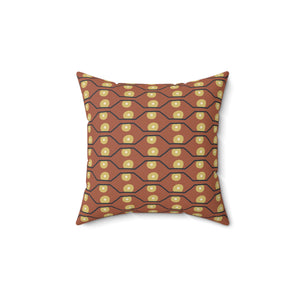 Sunset Chevron Harmony Square Pillow