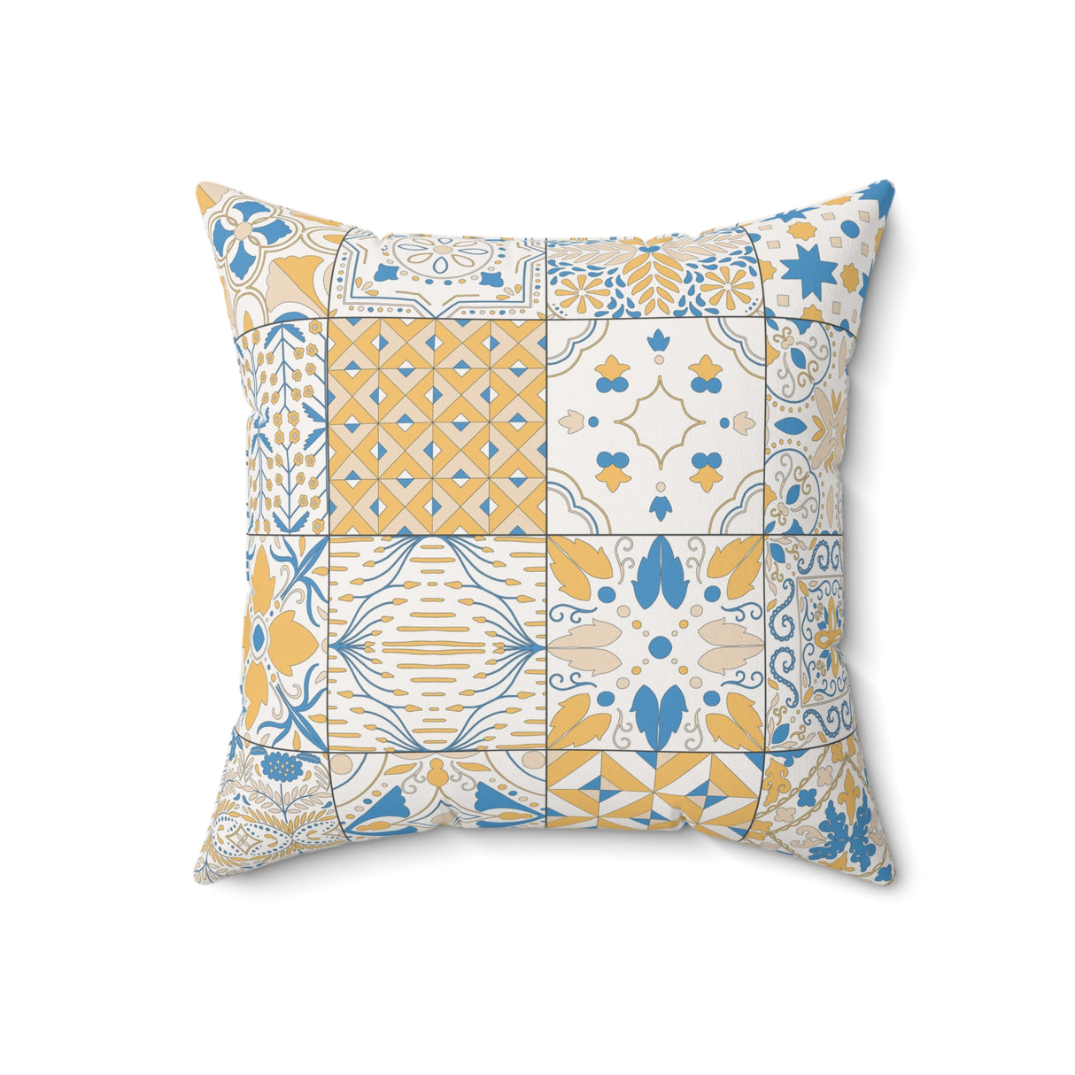 Mediterranean Tiles Square Pillow