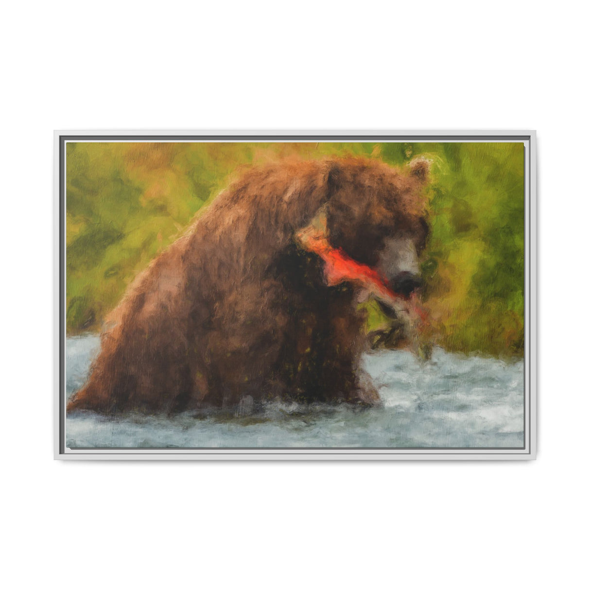 Brown Bear Fishing for Salmon, Katmai National Park
