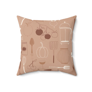 Vintage Kitchen Delight Square Pillow