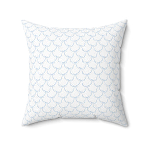 Preppy Blue Bow Square Pillow