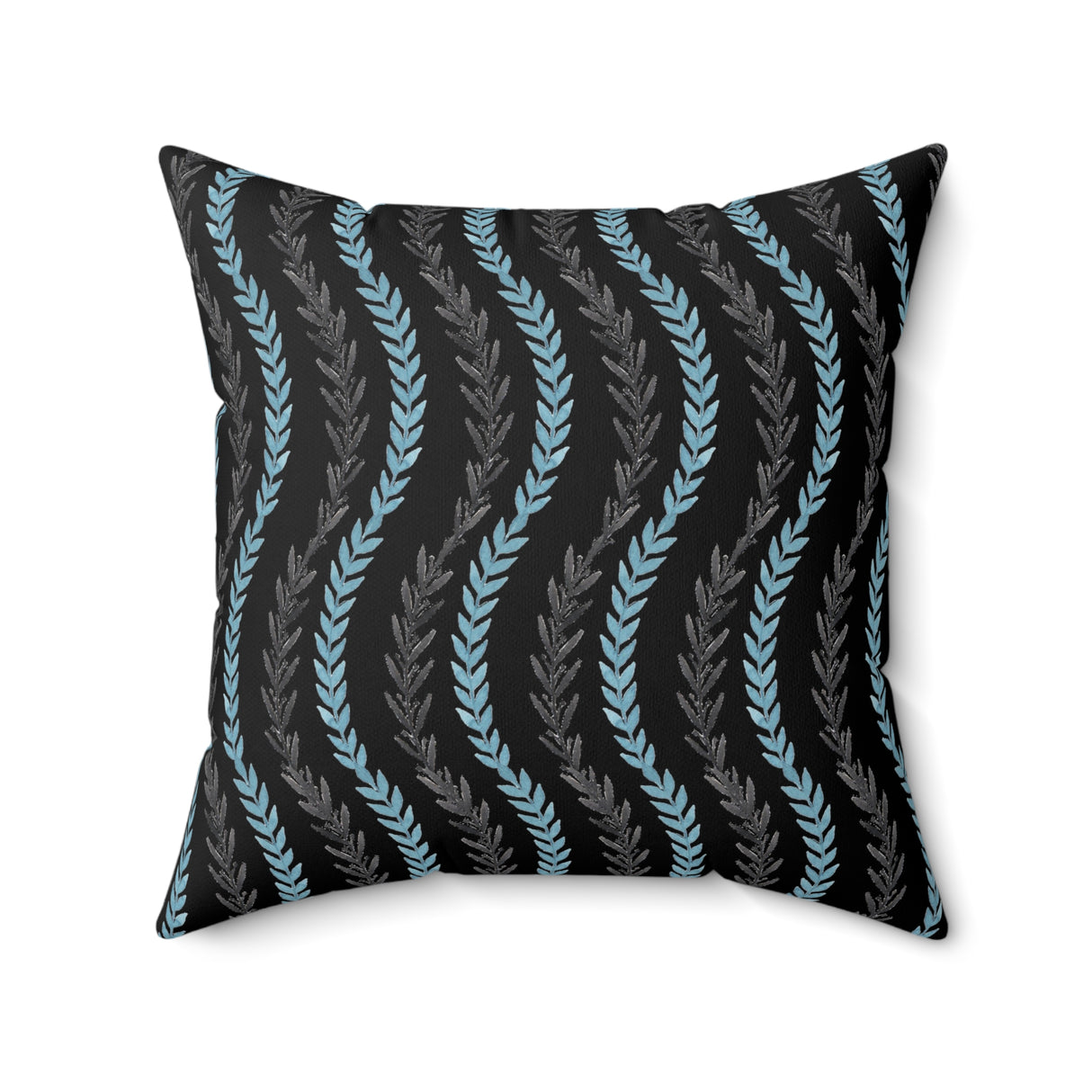 Wavy Vine Elegance Square Pillow