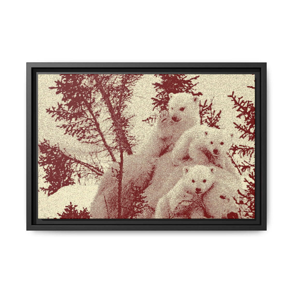 Polar Bear Mother with Triplets