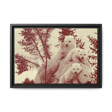Polar Bear Mother with Triplets