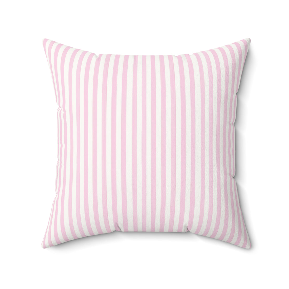 Blush Pinstripe Elegance Square Pillow