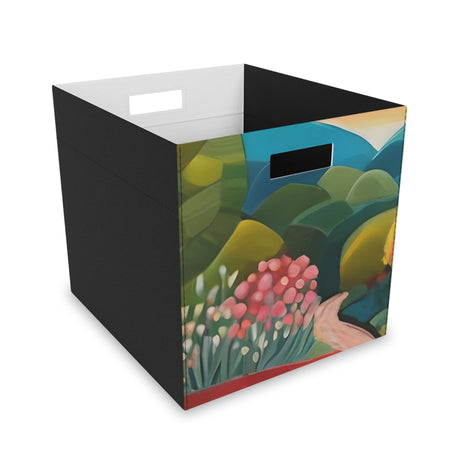Bohemian Bliss Garden - Themed Felt Storage Box - Boho Garden Serenity Collection