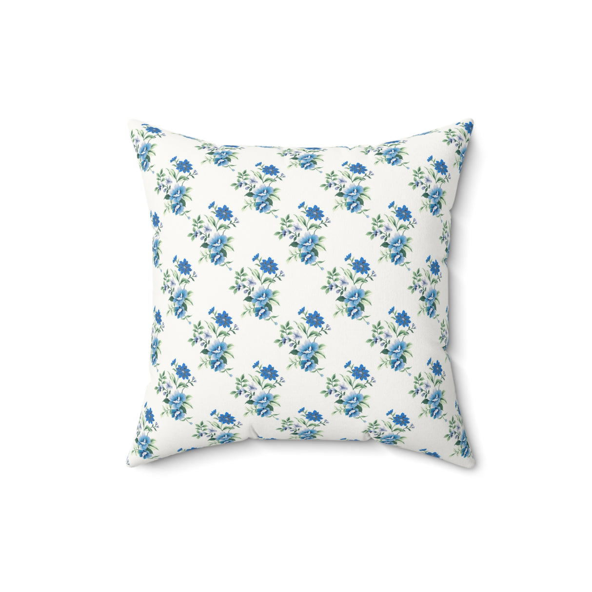 Blue Floral Elegance Pillow