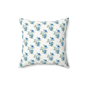 Blue Floral Elegance Pillow