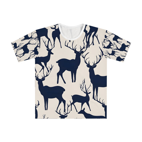 Majestic Indigo Deer Men's Loose T-shirt - Tranquil Deer Collection
