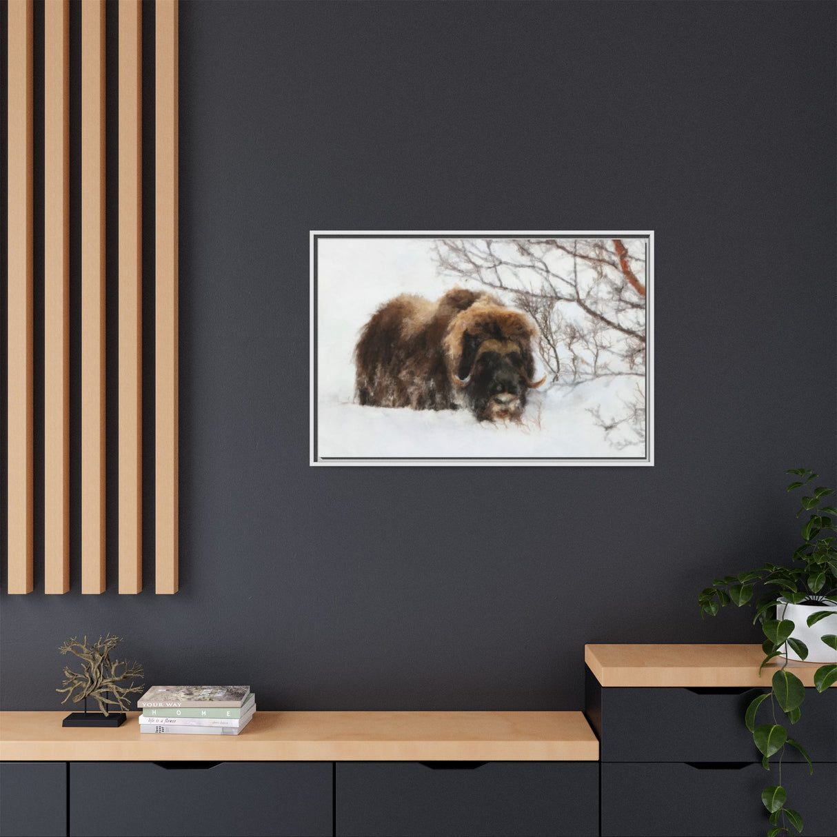 Muskox in Winter Silence, Aulavik National Park