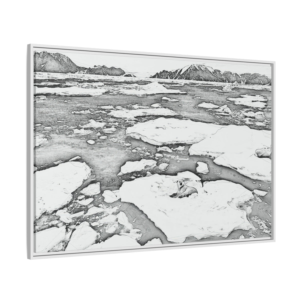 Polar Bear on Sea Ice, Northeast Greenland National Park