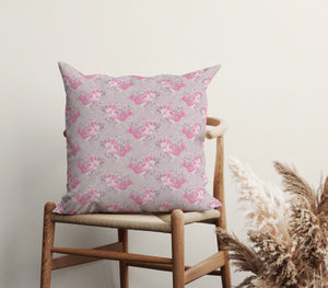 Romantic Blush Floral Square Pillow