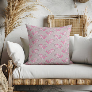 Romantic Blush Floral Square Pillow