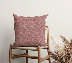 Hand-Stitched Circle Square Pillow