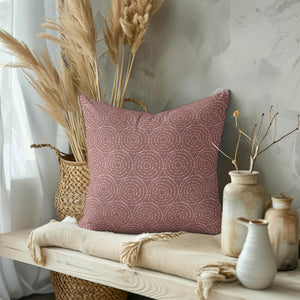 Hand-Stitched Circle Square Pillow