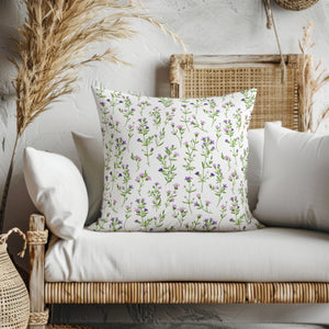 Lavender Meadow Bliss Square Pillow