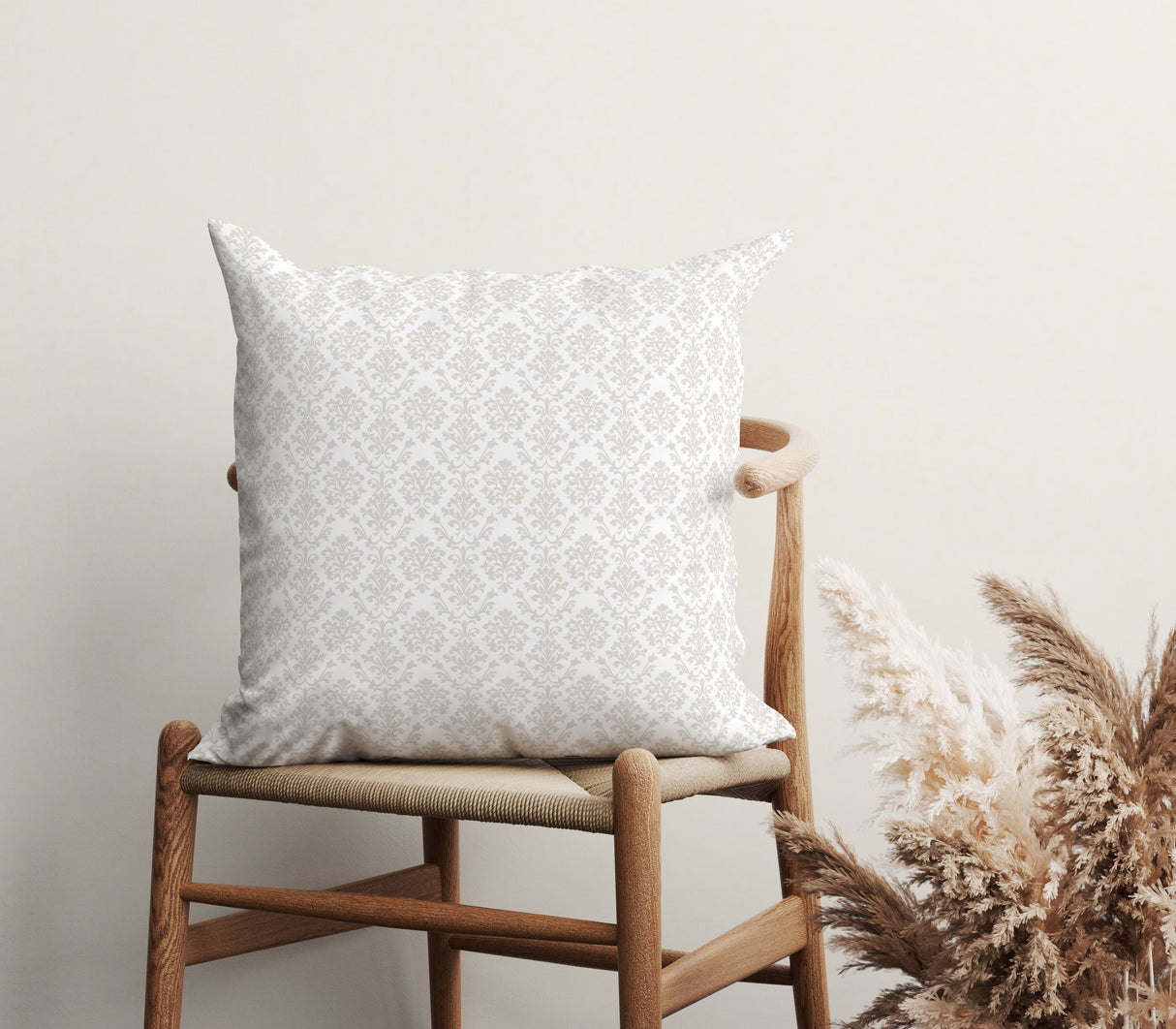 Classic Damask Grace Square Pillow