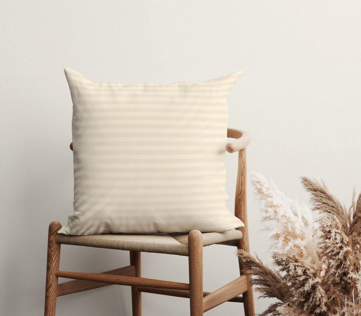 Soft Striped Elegance Square Pillow