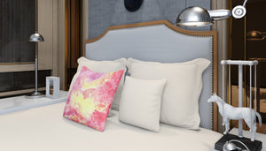 Radiant Watercolor Glow Square Pillow