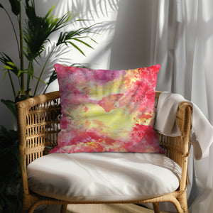 Radiant Watercolor Glow Square Pillow