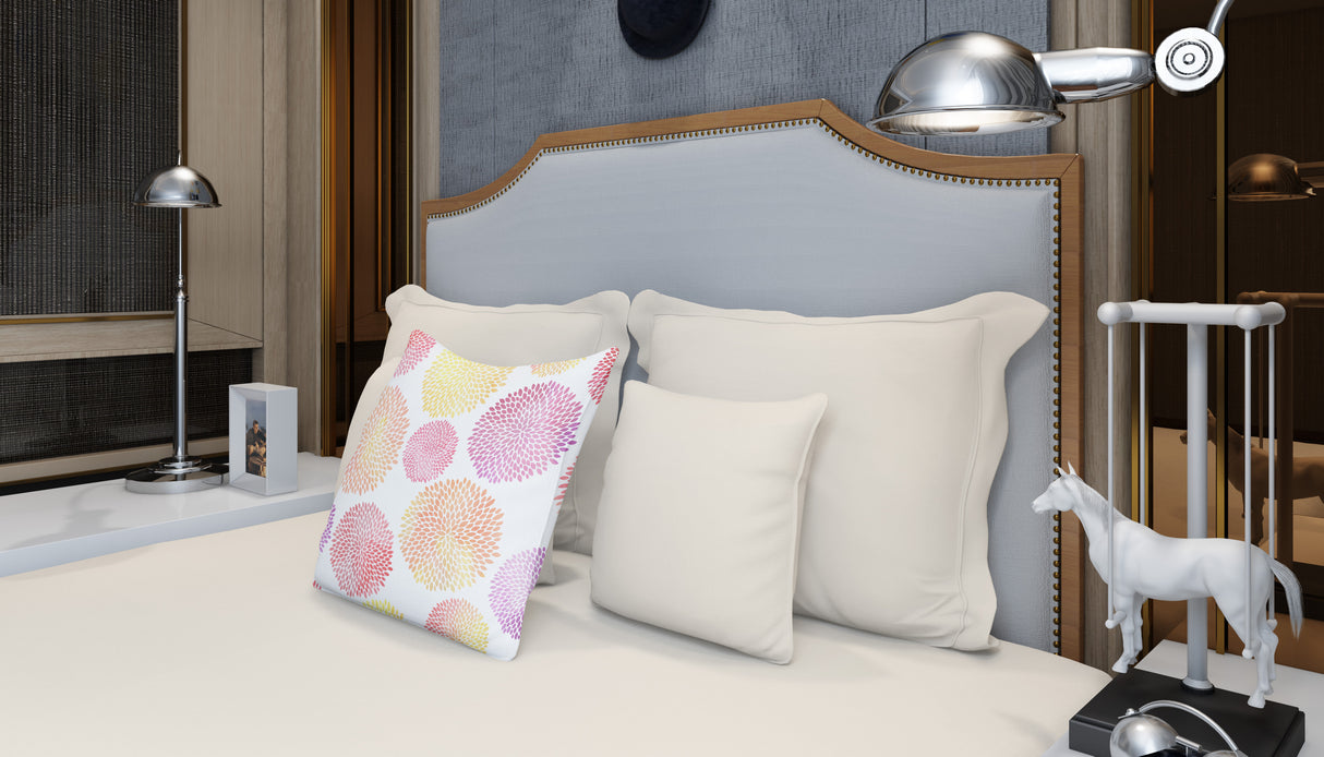 Floral Burst Radiance Square Pillow