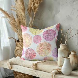 Floral Burst Radiance Square Pillow