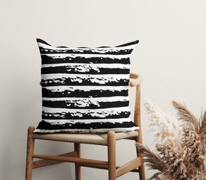 Bold Brush Stripes Square Pillow