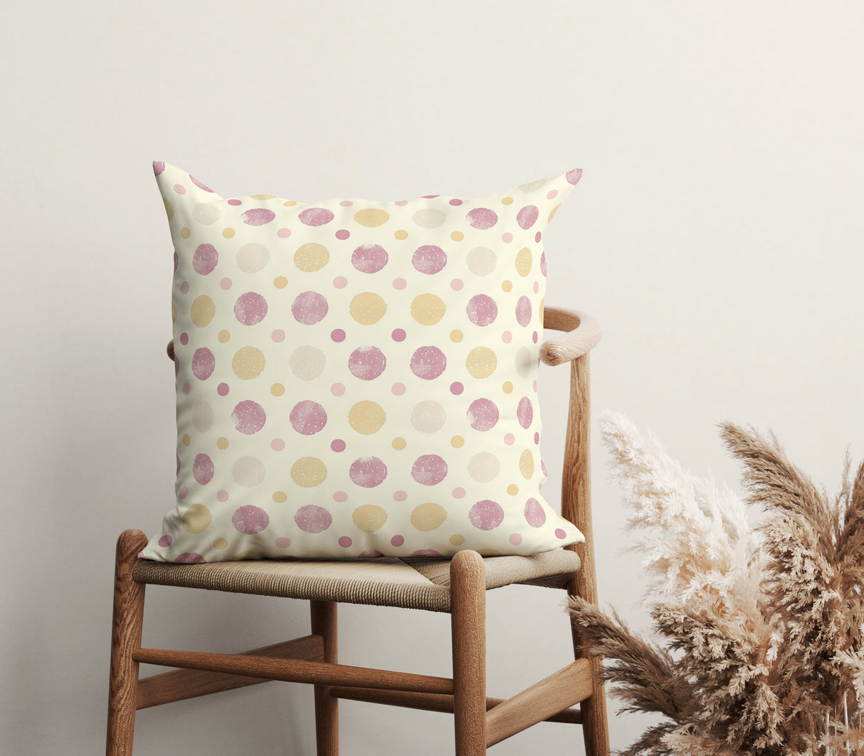 Playful Pastel Dots Square Pillow