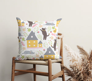 Countryside Whimsy Square Pillow