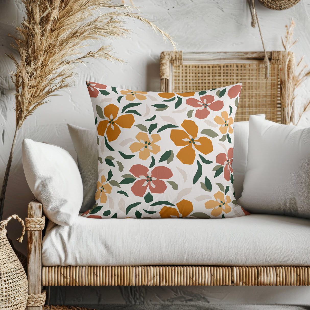 Autumn Bloom Charm Square Pillow