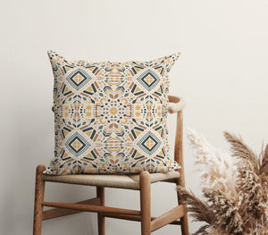 Geometric Desert Glow Square Pillow