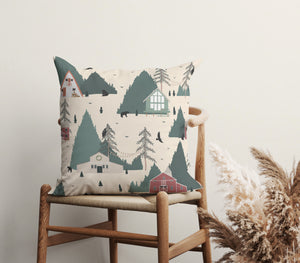 Rustic Forest Retreat Square Pillow