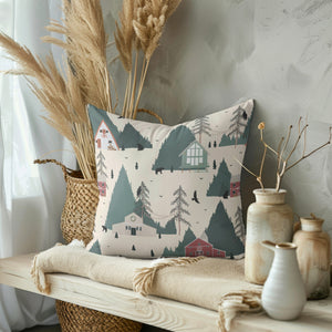 Rustic Forest Retreat Square Pillow