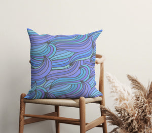 Abstract Ocean Flow Square Pillow