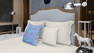 Abstract Ocean Flow Square Pillow