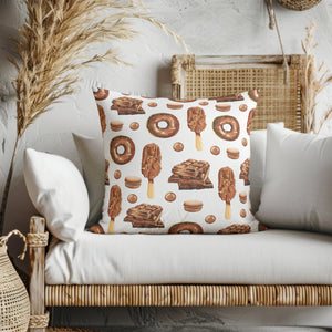 Sweet Chocolate Bliss Square Pillow