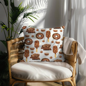 Sweet Chocolate Bliss Square Pillow