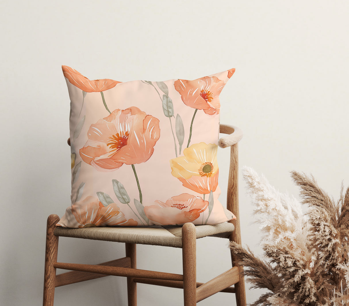 Sunset Blooms Square Pillow