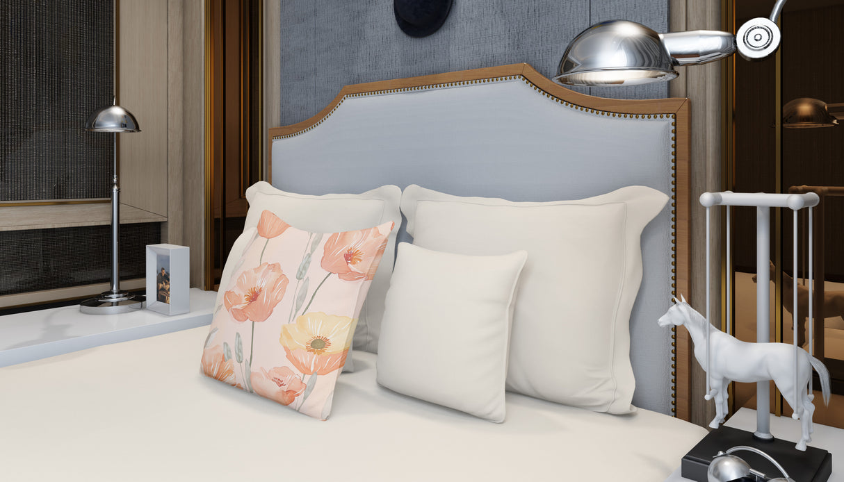 Sunset Blooms Square Pillow