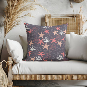 Coral Seas Square Pillow