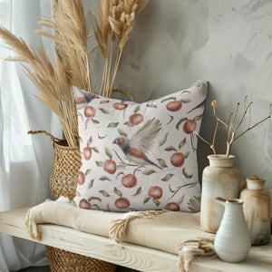 Autumn Songbirds Square Pillow