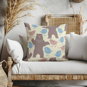 Forest Harmony Square Pillow