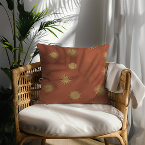 Sunburst Elegance Square Pillow