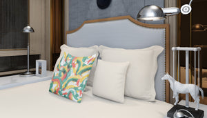 Colorful Symphony Square Pillow