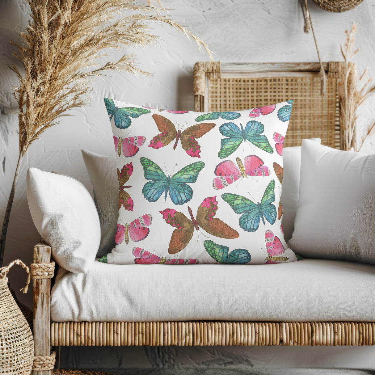 Wings of Whimsy Square Pillow