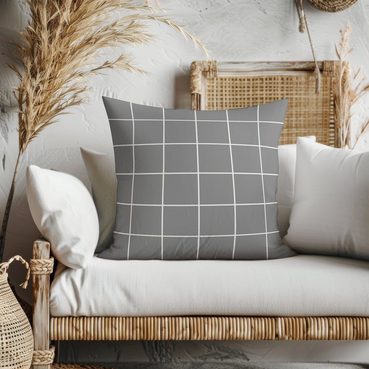 Monochrome Sophistication Square Pillow